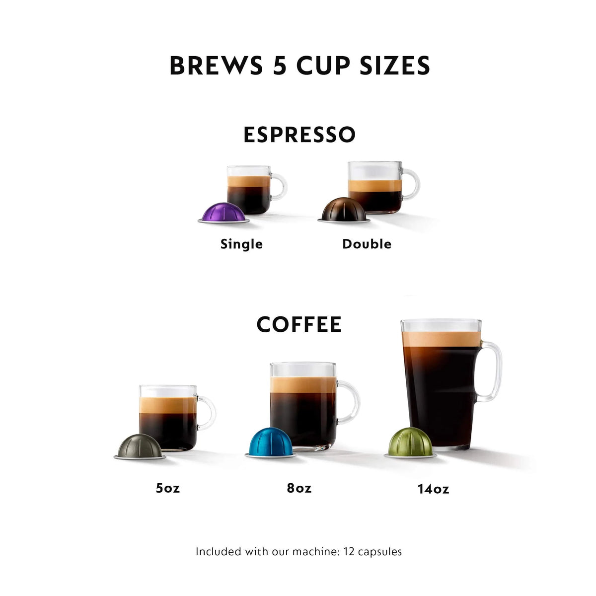 Ink Black Coffee and Espresso Machine with Milk Frother H842