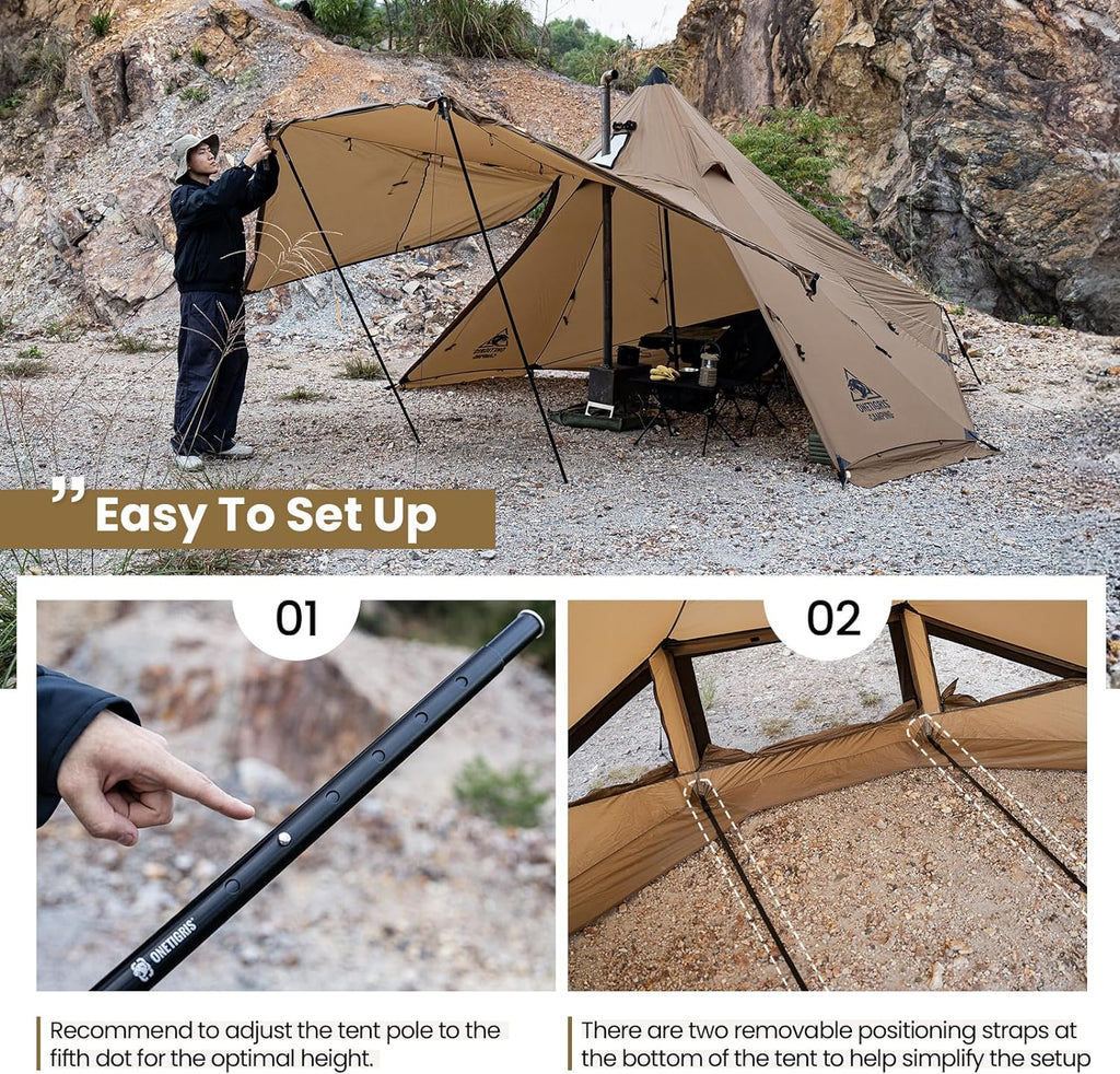 Hot Tent with Stove Jack, 3000mm Waterproof Rating, Includes Tent Poles K672178