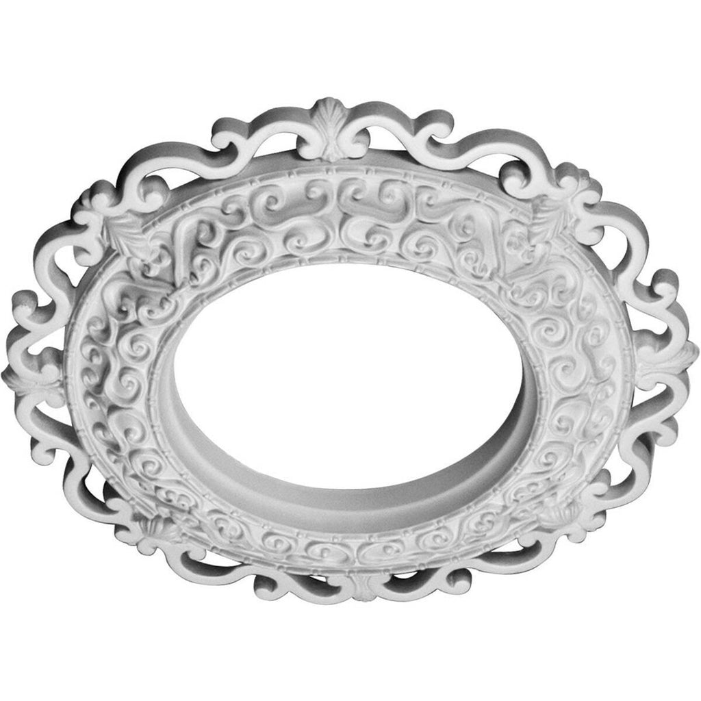 13 1/4x22OD x 6 5/8x22ID x 1 1/8x22P Hand-Painted Ceiling Medallion B57968
