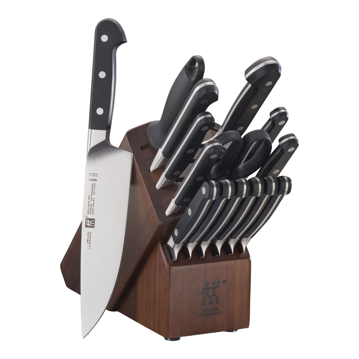 16 Pc Knife Set in Acacia Block D50559