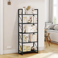 5-Tier Wood Bookcase Storage Shelves E9451