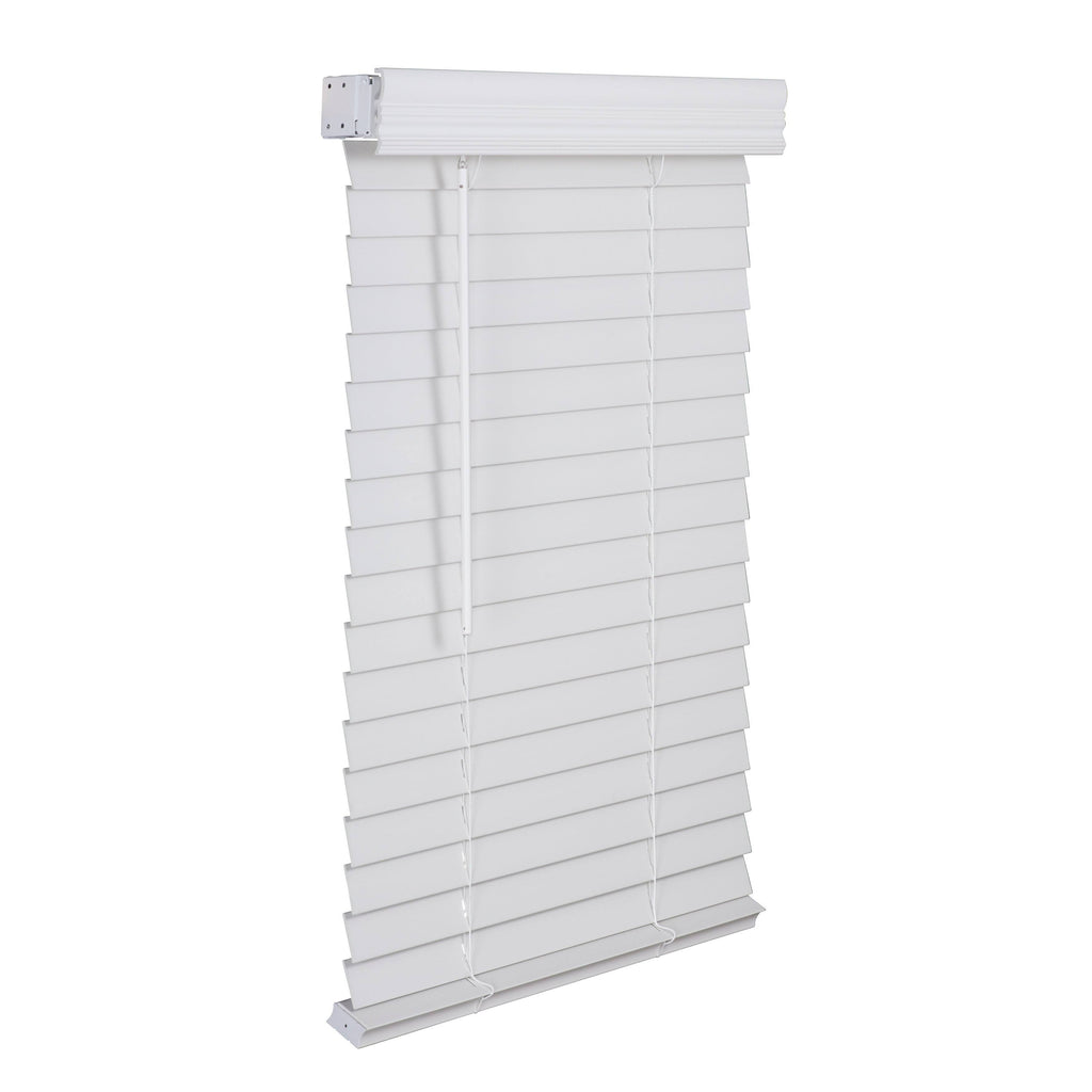 Faux Wood Cordless Blind in White W901890