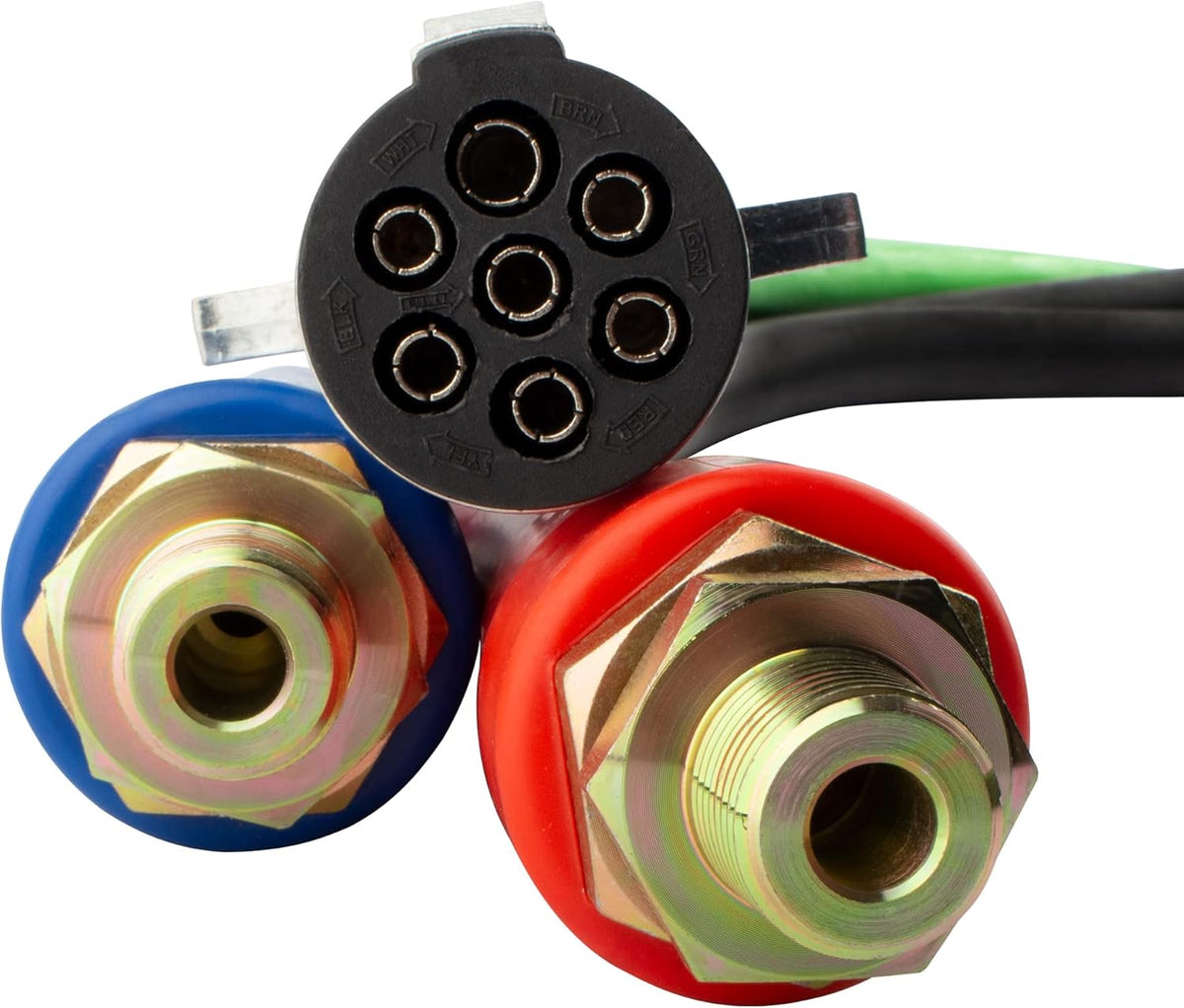 15 Ft. 3-in-1 ABS Electrical and Rubber Air Line Hose Assemblies for Semi Truck Tractor Trailer C70396