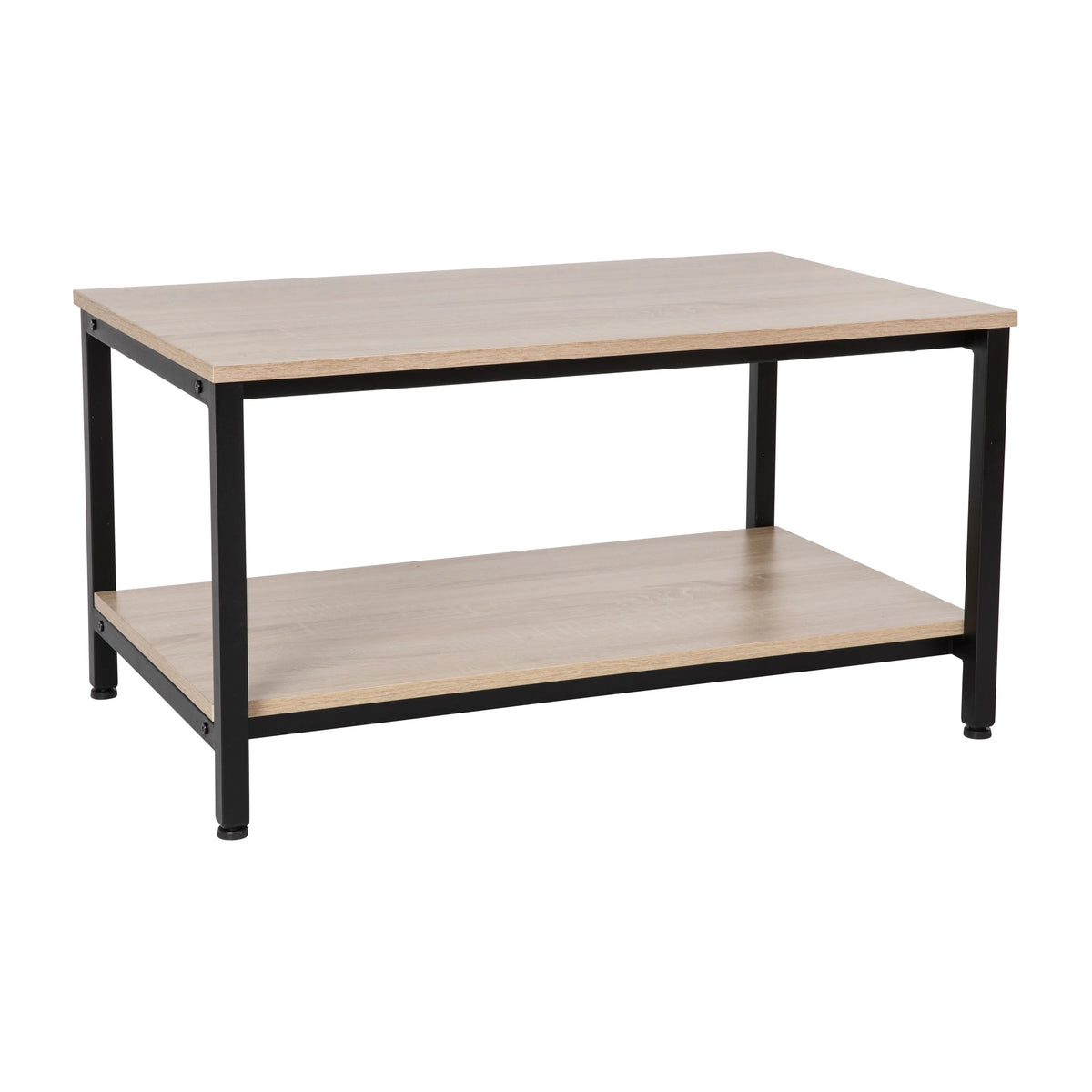2 Shelf Metal and Driftwood Finish Coffee Table X58209