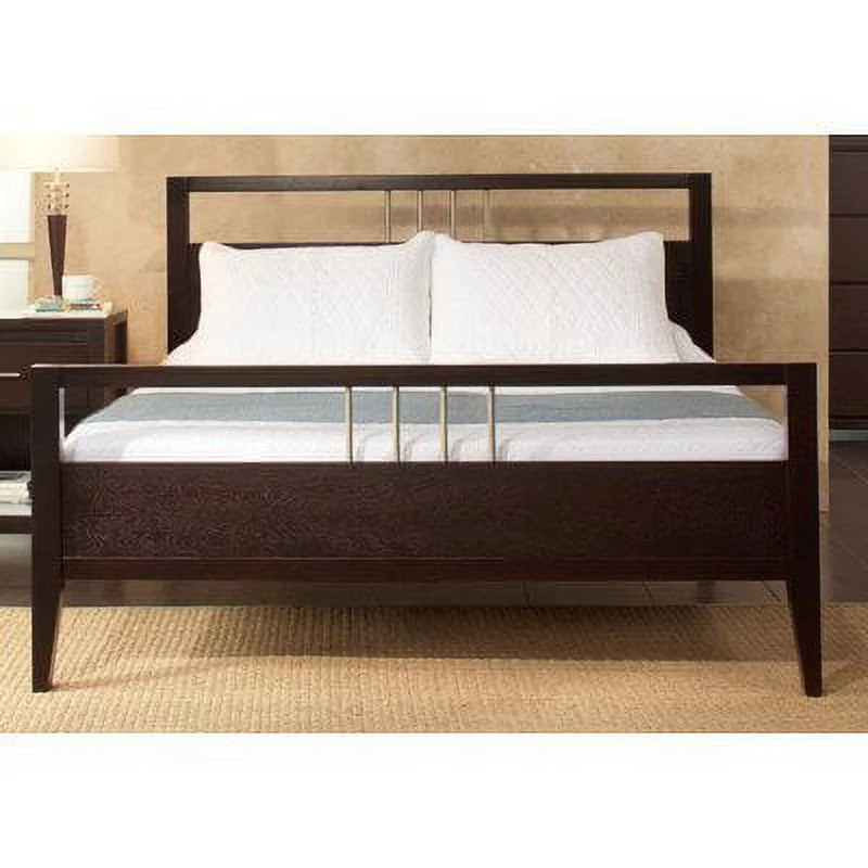 California King Solid Wood Panel Platform Bed P189