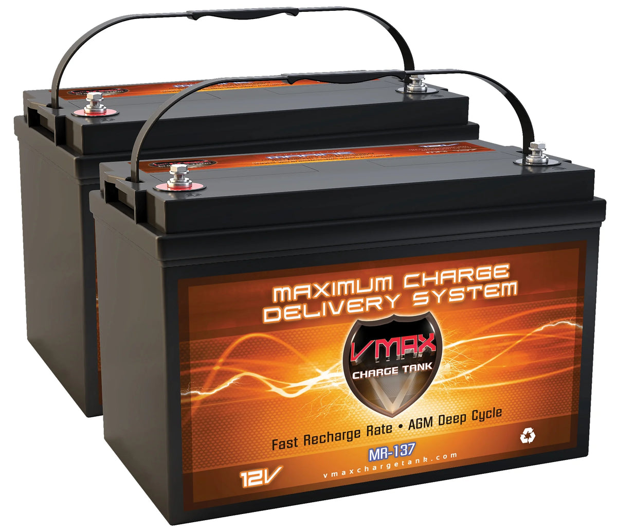 QTY2 12V 120AH AGM Deep Cycle Group 31 Batteries D11263