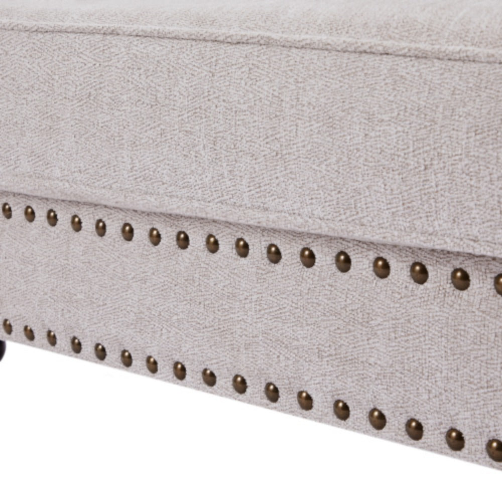 White Chenille Upholstered 2 Seater Sofa S312