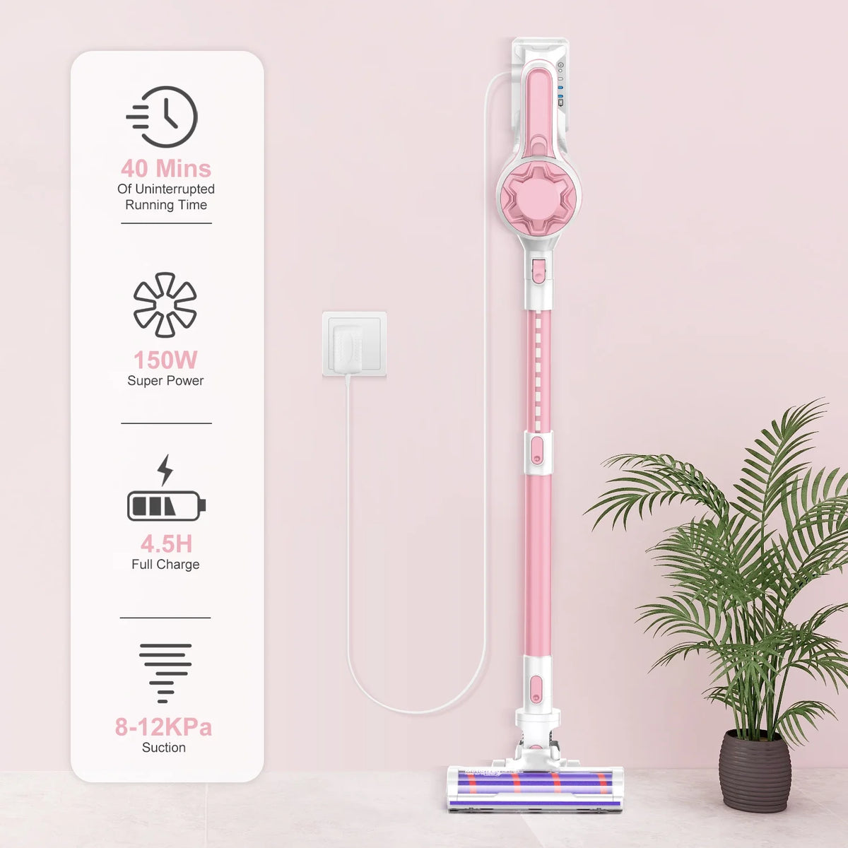 Cordless Stick Vacuum Cleaner with 2200mAh Lithium Batteries F957944