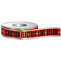 Detectable Tape CAUTION Buried Electric Line Below 6 in. x 1000ft Red T9661