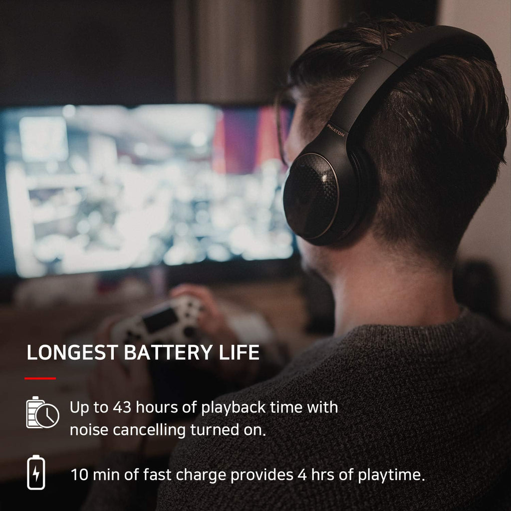 900 Legacy Digital Hybrid Active Noise Cancelling Headphones, Wireless AptX Bluetooth Over Ears, 43 Hours of Playback V21116