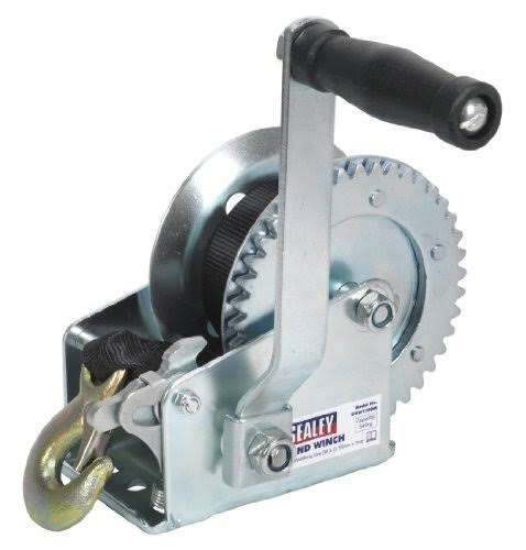Geared Hand Winch 540Kg Capacity with Webbing Strap C8279