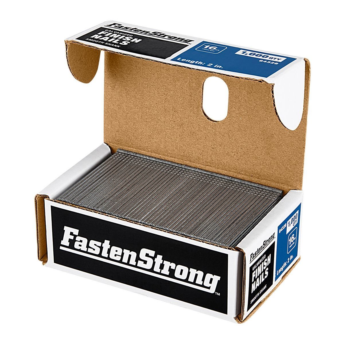 2 in. 16 GA Galvanized Finish Nails, 1000 Piece H45883