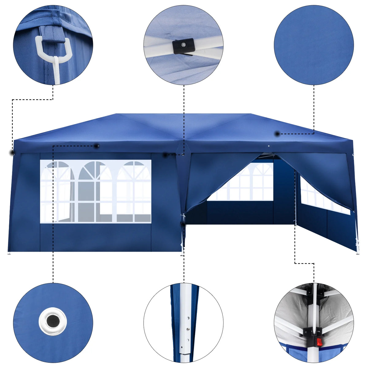 10'x20' Pop Up Canopy Tent with Carry Bag Z309245