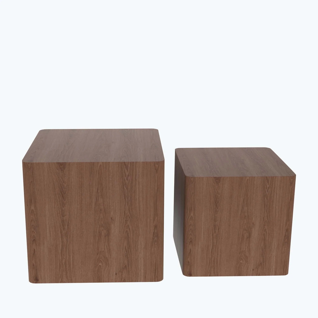 Walnut Side Table Coffee Table End Table Set of 2 R700