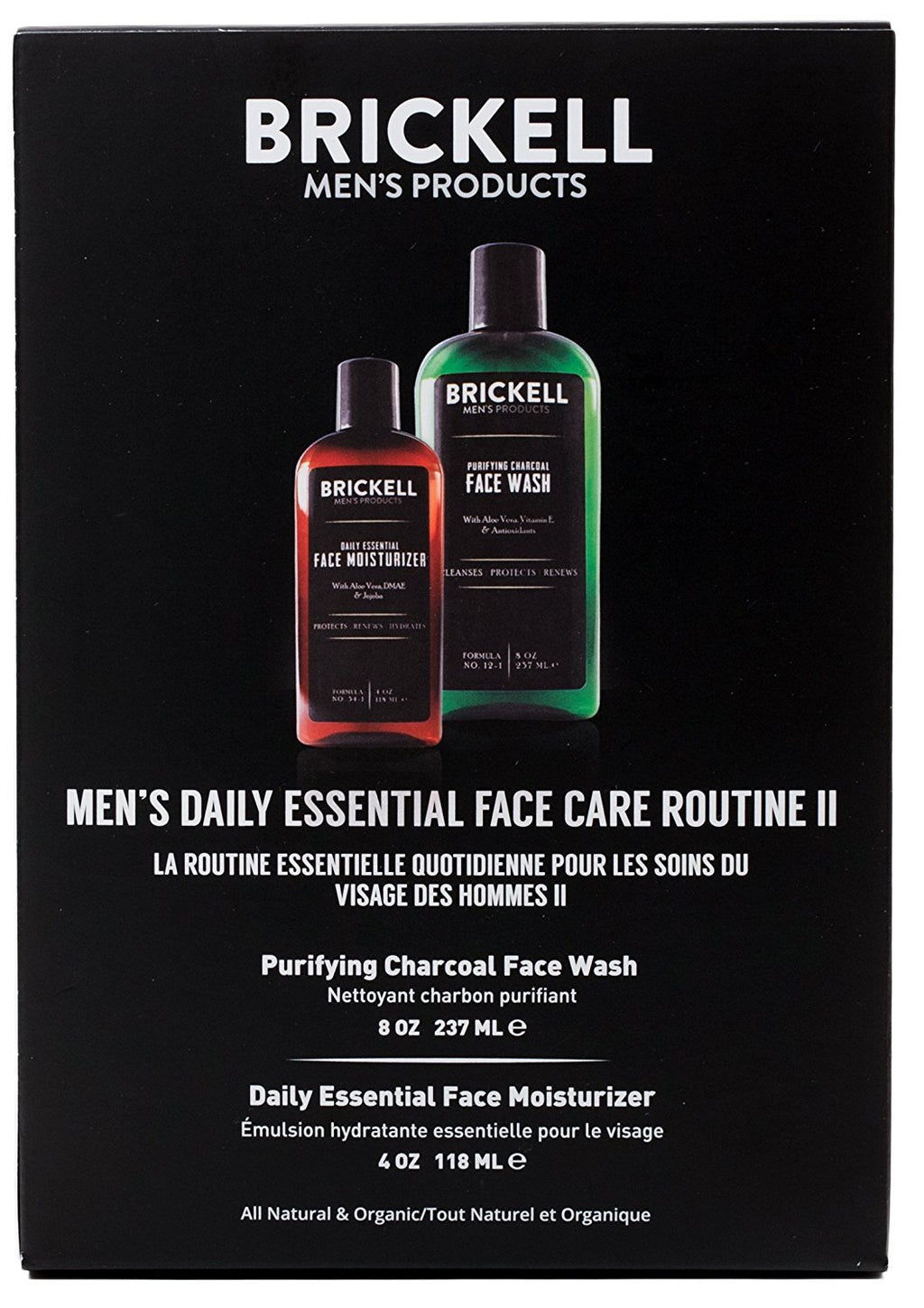 Charcoal Face Wash and Face Moisturizer Skin Care Set, Pack of 2 U283754