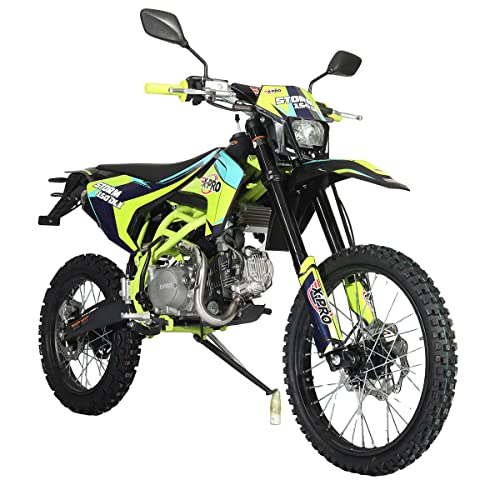 150 Dirt Bike 4-Speed Manual Transmission with All Lights, Electric/Kick Start, Big 19"/16" Tires A22516