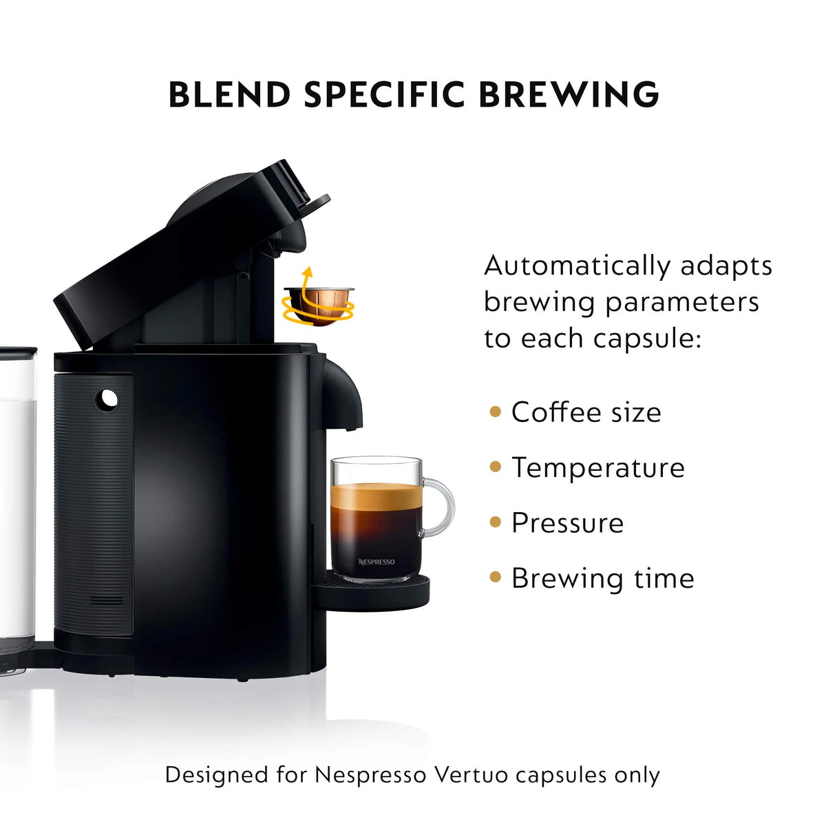 Ink Black Coffee and Espresso Machine with Milk Frother H842