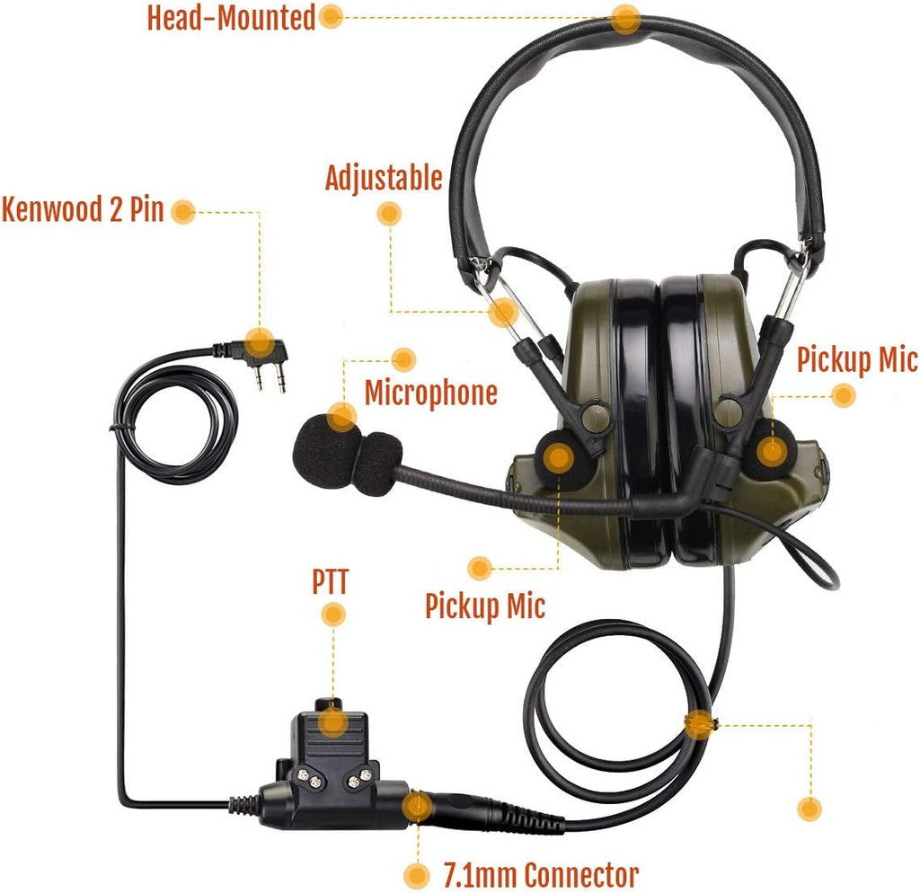 Tactical Headset with Mic B299