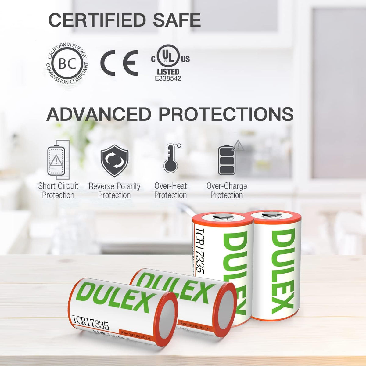123A Rechargeable Batteries 12-Pack E226
