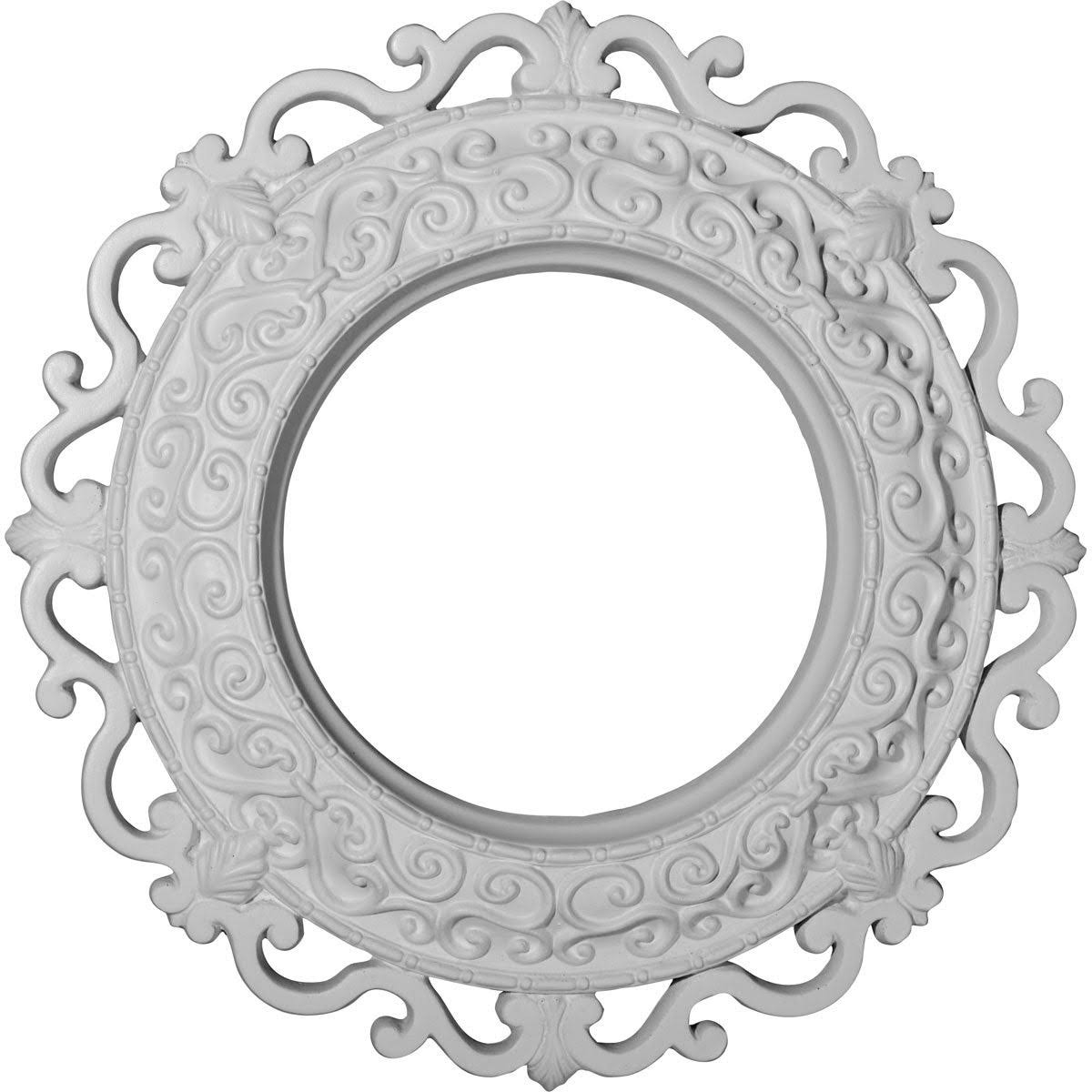 13 1/4x22OD x 6 5/8x22ID x 1 1/8x22P Hand-Painted Ceiling Medallion B57968