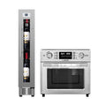 0.93 Cu. Ft Stainless 5-in-1 Air Fryer + 9-Bottle Wine Refrigerator F395965