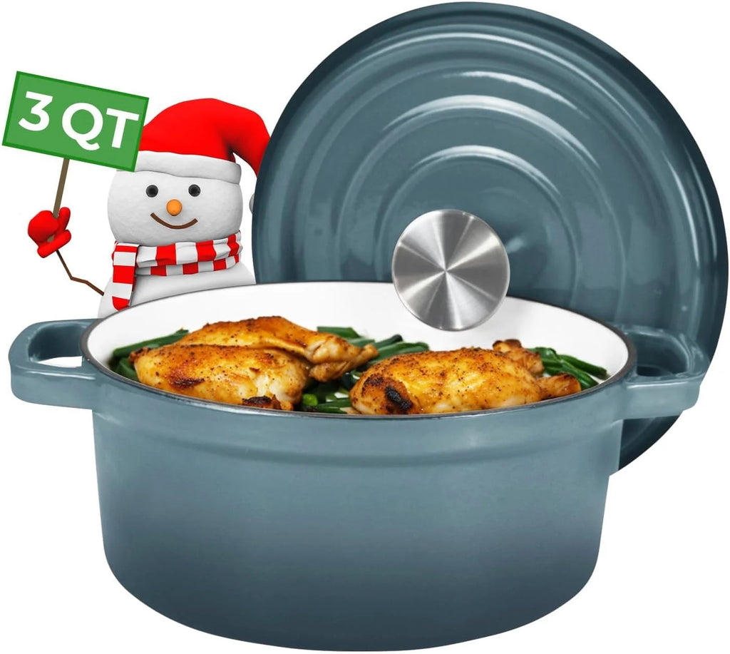 3 Qt Enameled Cast Iron Cookware Set I75115
