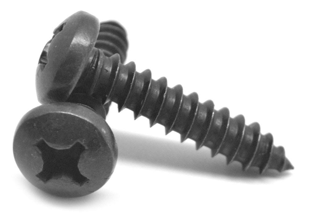 1/4-14 x 7/8 Sheet Metal Screw Phillips Pan Head Type AB Low Carbon Steel Black Oxide Z72447