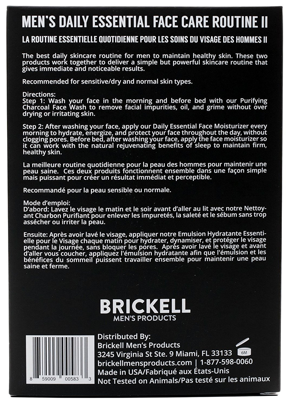 Charcoal Face Wash and Face Moisturizer Skin Care Set, Pack of 2 U283754
