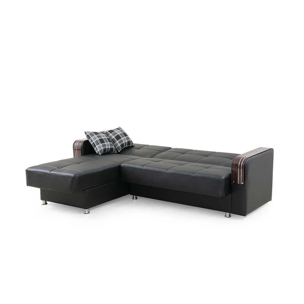 Black Reversible Sectional Sofa C27303