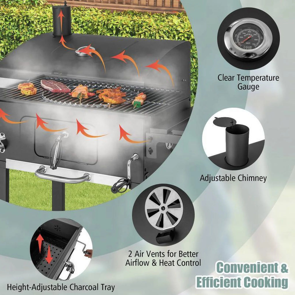 Charcoal Grill with Storage Shelf N220898