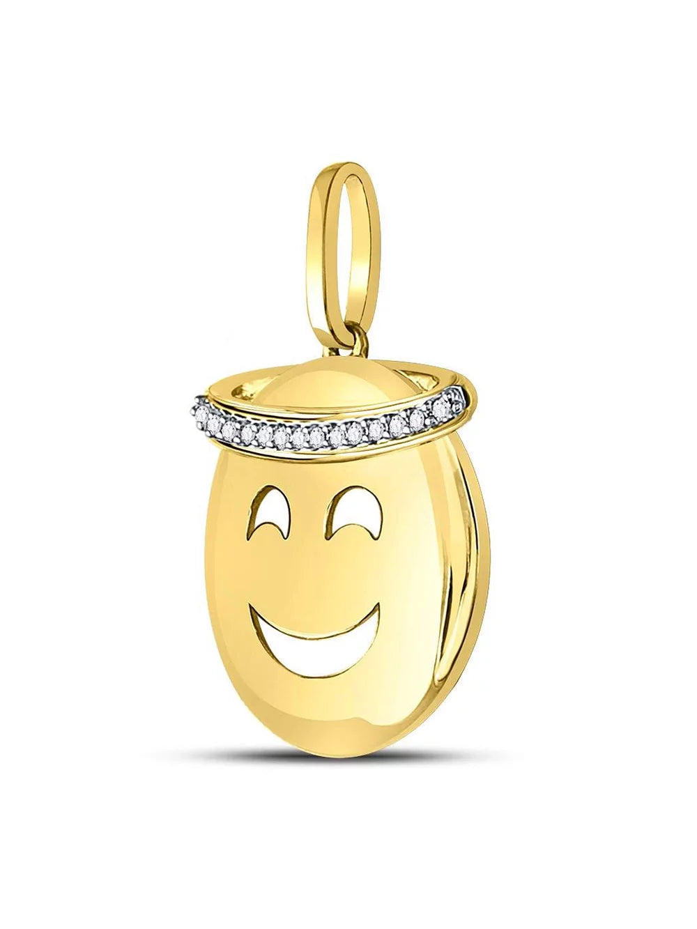 10kt Yellow Gold Diamond Smiley Face Pendant V88708
