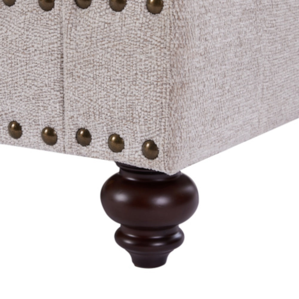 White Chenille Upholstered 2 Seater Sofa S312