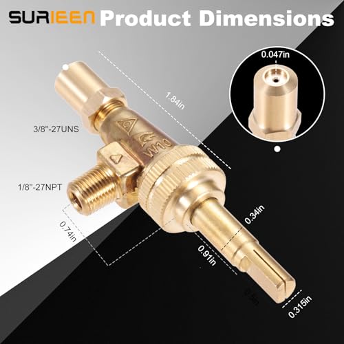 Propane Gas Control Valve with Chromed Steel Knob D241