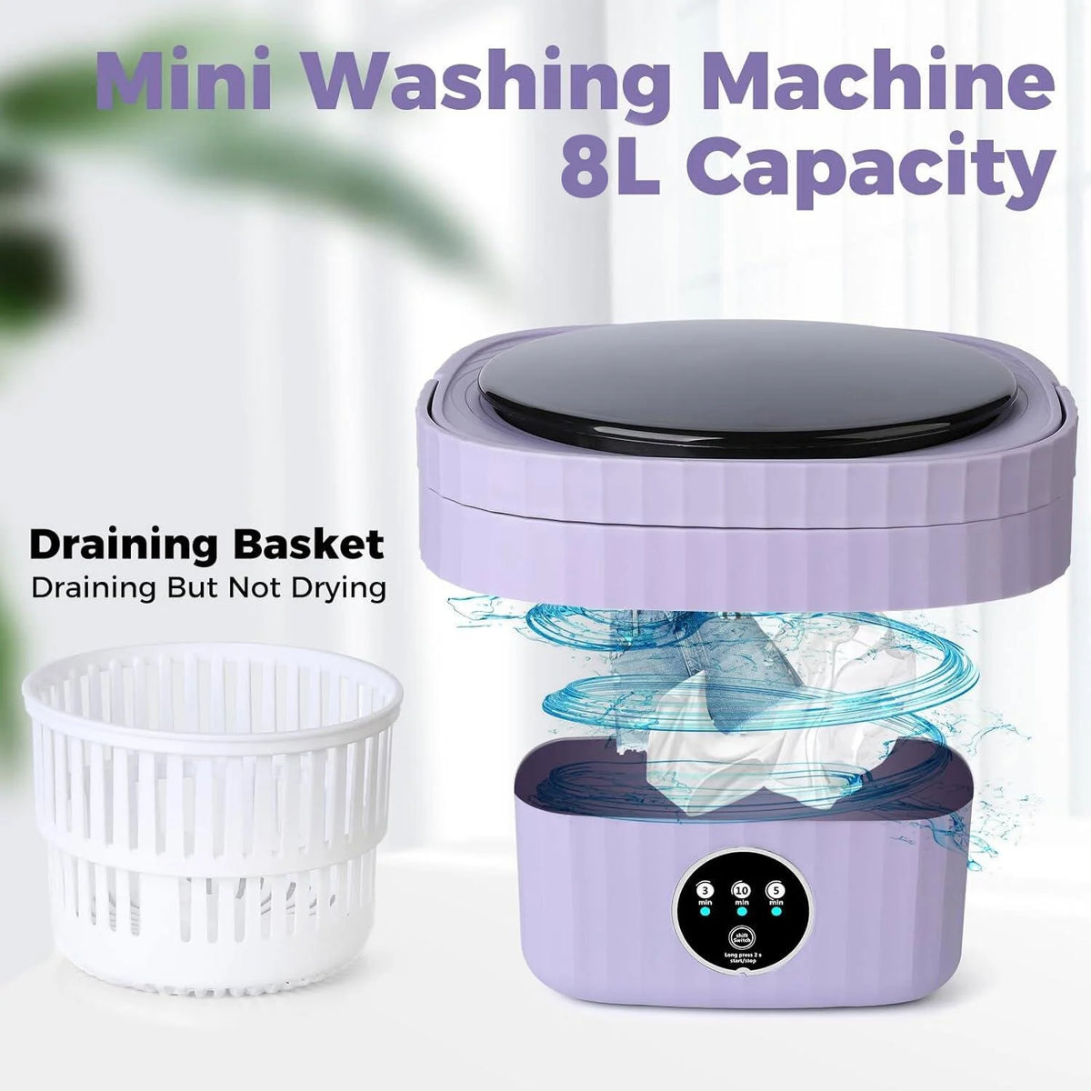 Portable Mini Foldable 8L Washing Machine E274