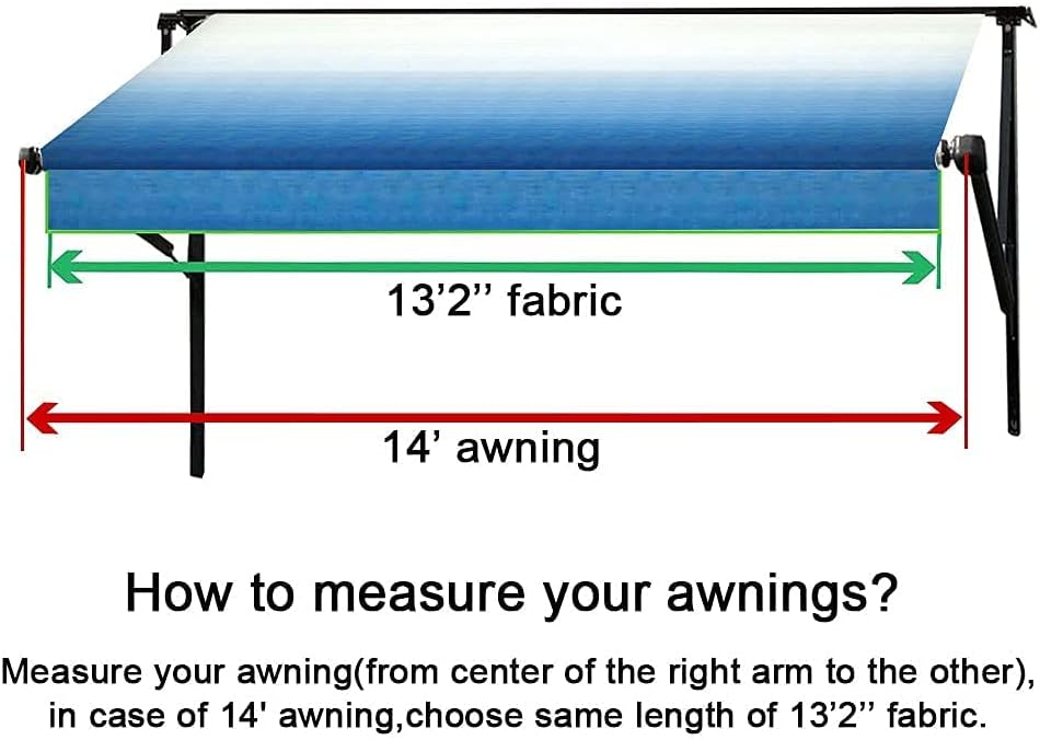 14 Feet Blue Shale Vinyl RV Awning Replacement H6029