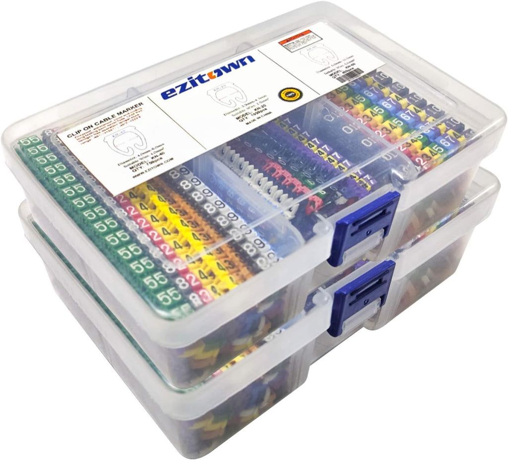 0-9 Coded Cable Marker Set, POM, diameter 3.0~10mm, 2200 Pieces K633