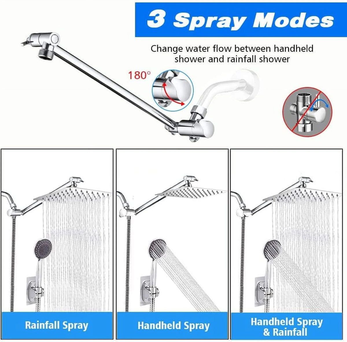 12" Rain Shower Head with Handheld Spray Combo C2955