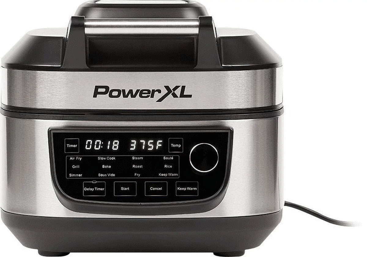 12-in-1 Indoor Grill Air Fryer Combo Stainless Steel E2948