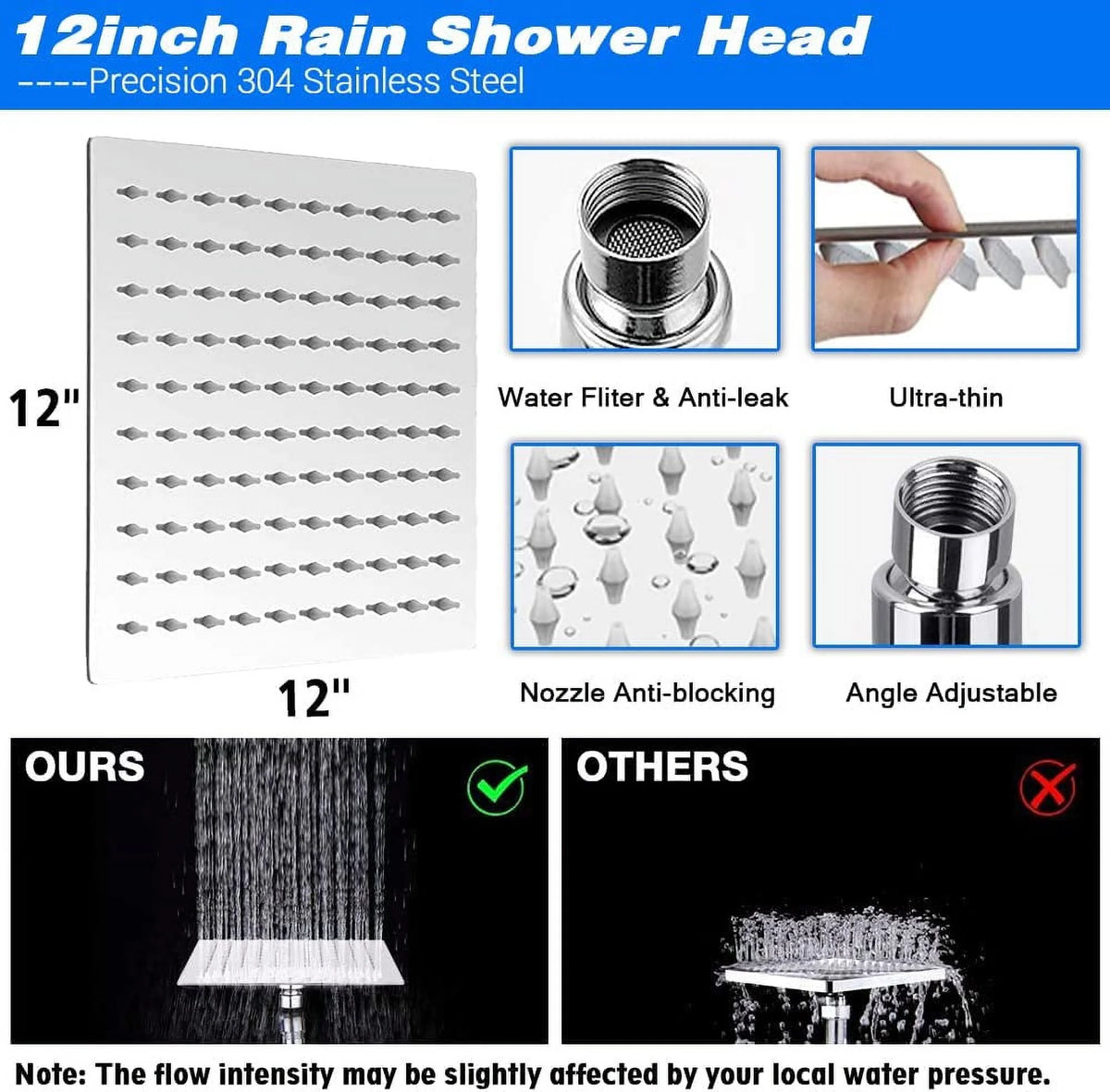 12" Rain Shower Head with Handheld Spray Combo C2955