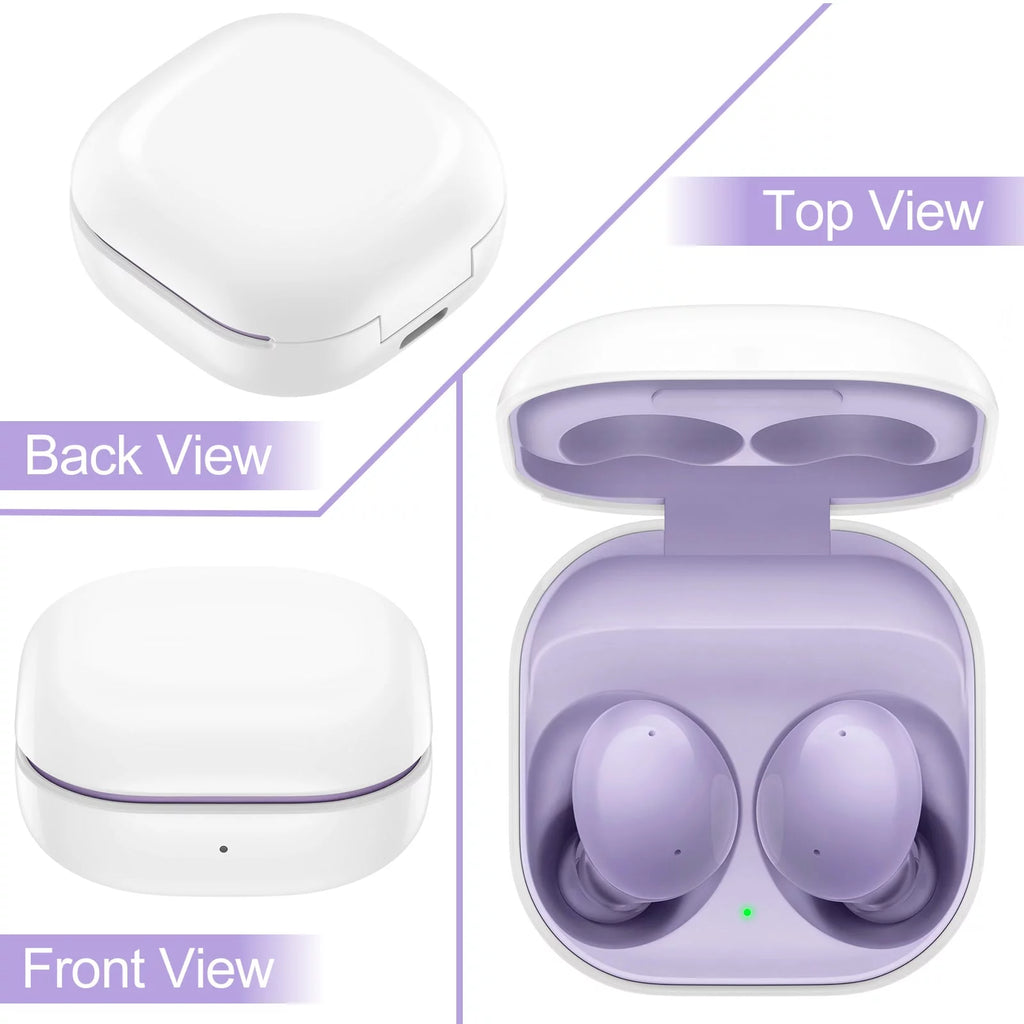 Truly Wireless Bluetooth Headphones with Noise Isolation, Amplified Bass and Dual Dynamic Microphone - Purple B16680