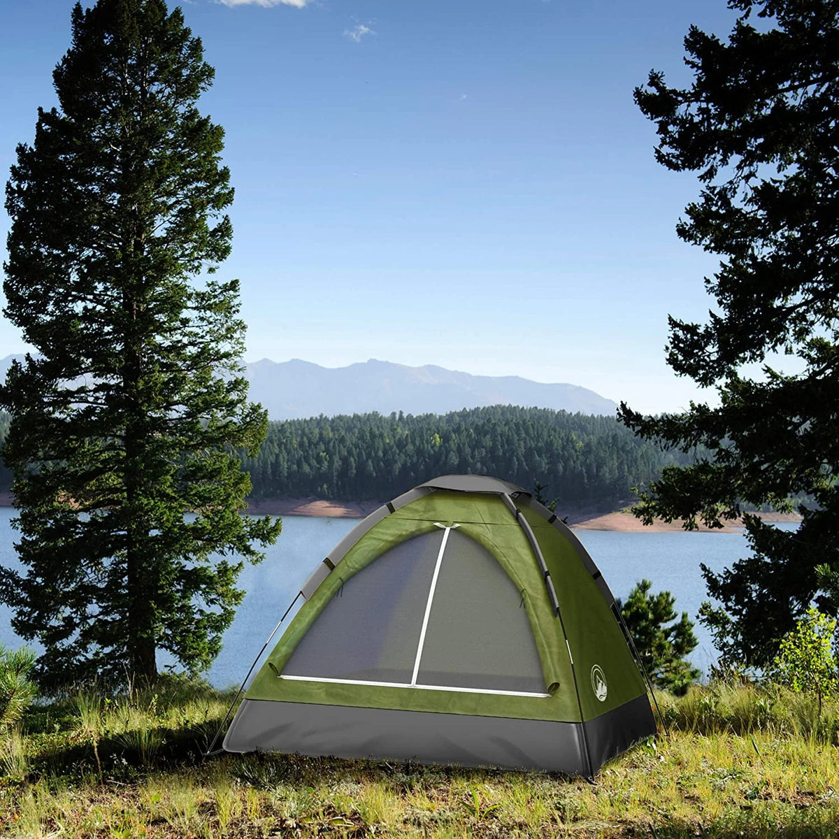 2 Person Lightweight Dome Tent with Rain Fly & Carrying Bag T8876