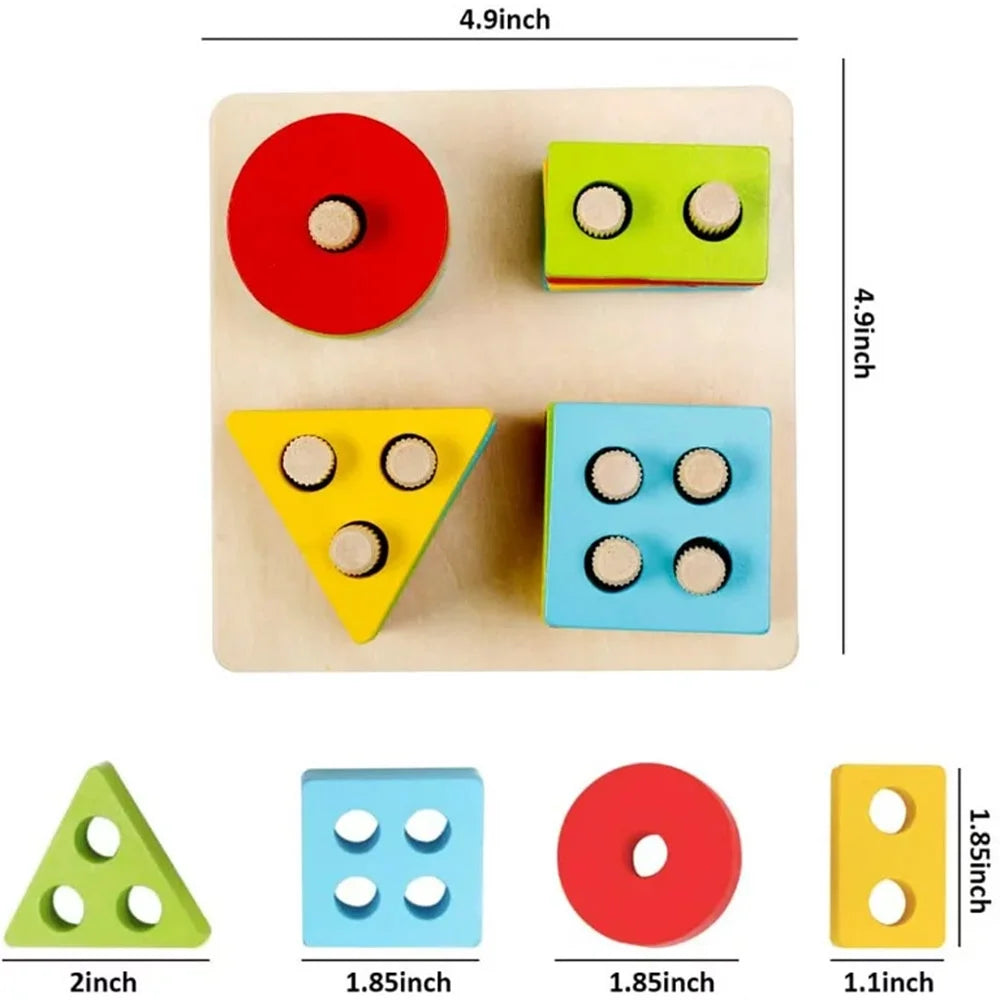Wooden Educational Shape Sorter Puzzles C1374