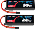 4S Lipo Battery 14.8V 6500mAh 100C Soft Case 2 Pack R62758