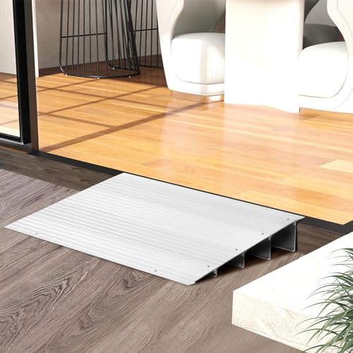 3" Rise Aluminum Door Threshold Ramp with Non-slip Surface F20428