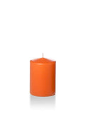 Bright Orange Round Pillar Candles C5234