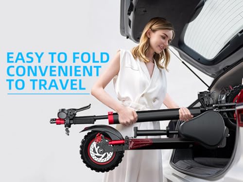 1200W Motor Electric Scooter with Seat, 11" Off-Road, 34MPH Speed, 48v 18ah, 31Miles Range, Dual Brake, Foldable E39260