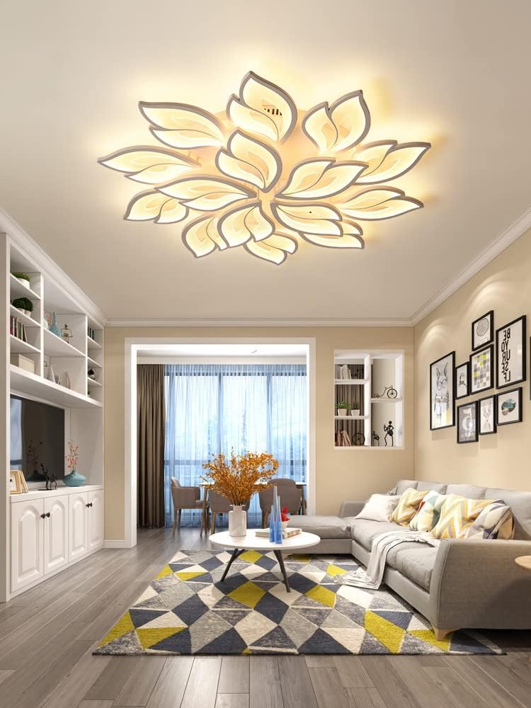 White 15-Leaves LED Ceiling Light Z742