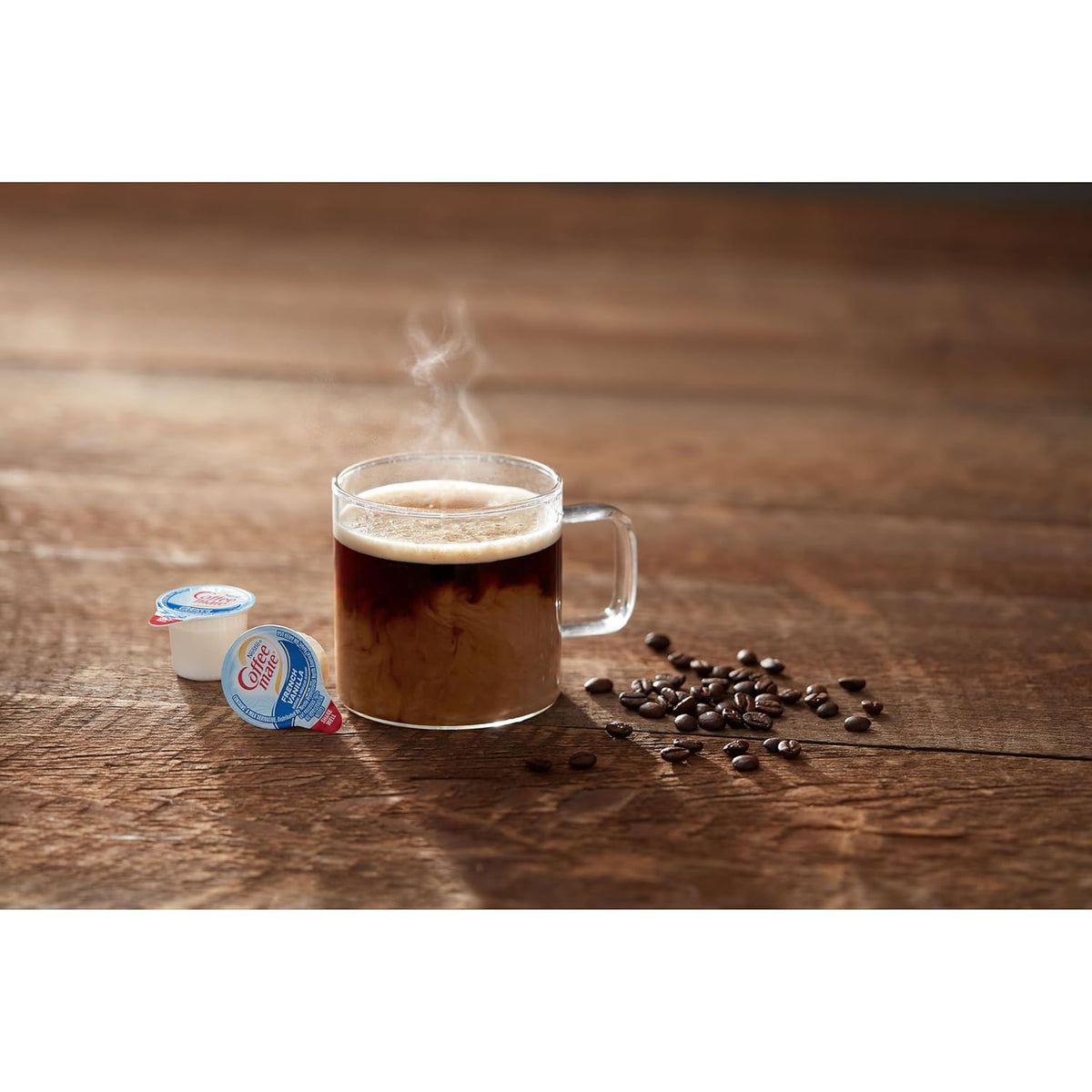 French Vanilla Liquid Coffee Creamer Singles, Box of 180 (Pack of 2) Z76845