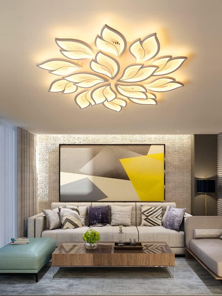 White 15-Leaves LED Ceiling Light Z742