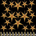 20 Set Christmas Paper Star Shape Lantern 2 Size 17.7 11.8 Hanging Ornaments with 20 LED Light White P449169